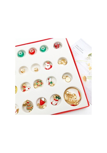 Aoresac Noel Advent Takvim Bilezikleri Kızlar İçin 24 Günlük Noel Geri Sayım Takvimi Kapatılmış Kutuda Dıy Takı Yapım Kiti Hediye 22 Charm Boncuk, Kolye Ve 2 Bilezik Çocuklar, Gençler, Kadınlar İçin Altın