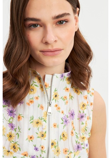 Stella Pulvis Çok Renkli Fermuarlı Cepli Kuplu Bluz Çok Renkli