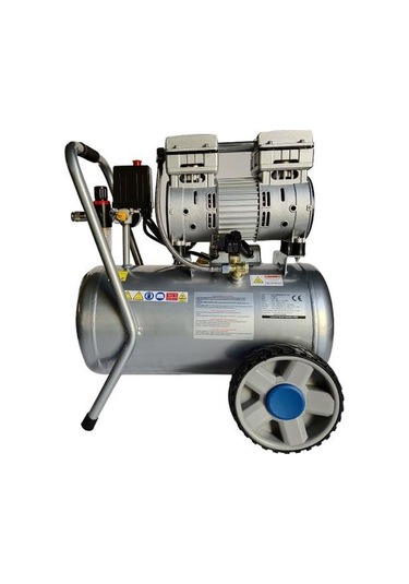 Hyundai HM1024S 8 Bar 24 LT Sessiz Yağsız Hava Kompresörü Gri