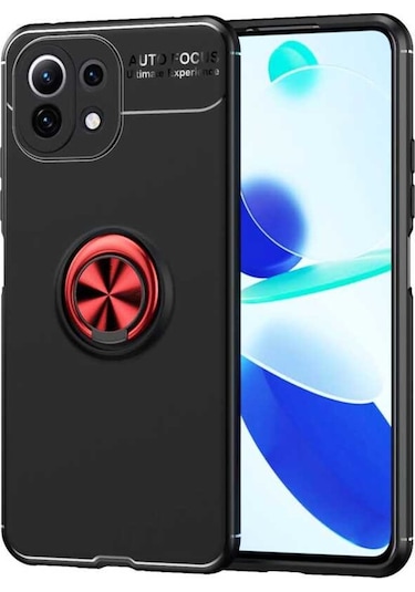 Xiaomi Mi 11 Lite Kılıf Zore Ravel Yüzüklü Silikon Kılıf