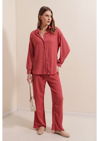 Bigdart 5858 Örme İkili Takım - Gül Kurusu 001