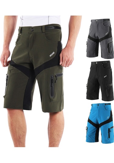 Arsuxeo Erkekler Bisiklet Şort Çabuk Kuruyan Nefes Açık Spor L Siyah