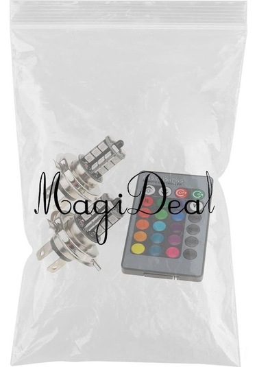 Youmex H4 Tipi Rgb 27smd Led Fari Seti: Uzaktan Kumanda İle Çarpıcı Renkler Ve Flash Fonksiyonu 2 Adet Fari + Kumanda Dahil