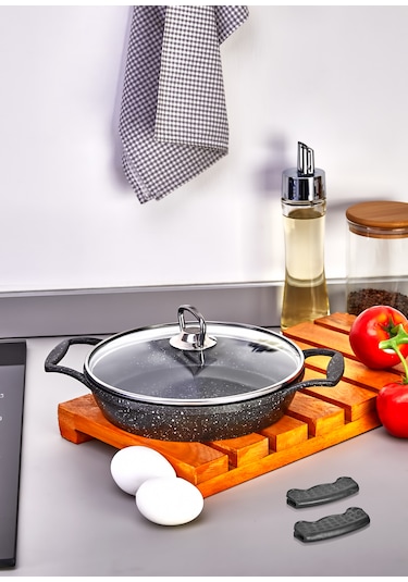 Esivitalia Granit 20 Cm Sahan Cam Kapaklı