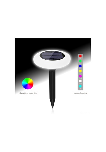 Suofeng 10 Led Renk Geçişli Bahçe Ve Çim Aydınlatma Lambası, Abs Plastik Gövde, 7 Renk Seçeneği