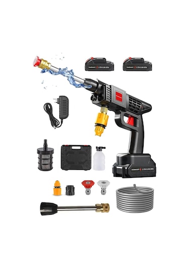 Thomax Şarjlı Ve Yüksek Basınçlı Oto Yıkama Ve Sulama Tabancası