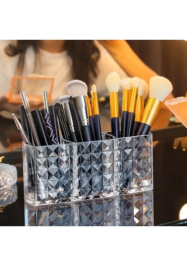 Wholesale11 No.131 Elmas Desenli Ayna Dolap Düzenleyici, Banyo, Şeffaf