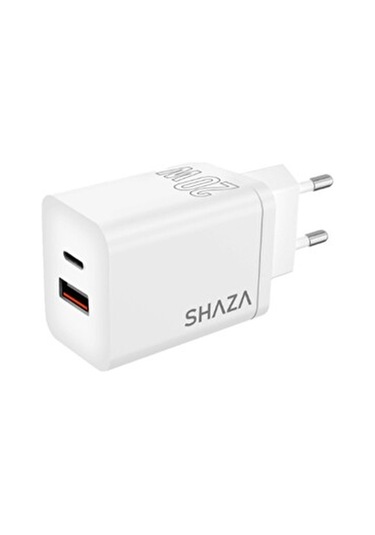 Shaza SG2501 PD20W Çift Çıkışlı USB QC3.0 ve Type-C Şarj Adaptörü