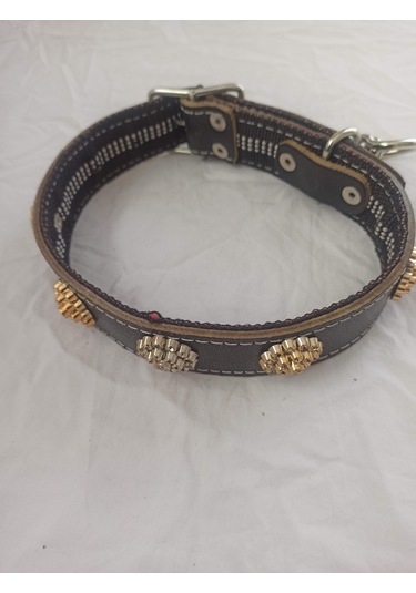 Kozaklı Deri Köpek Tasması Siyah 60 x 65 x 70 CM Siyah