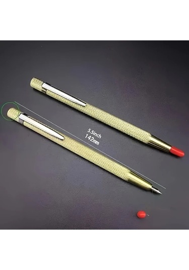 Hightower 5 Adet Cep Klipsli Tungsten Çelik Alaşımlı Seramik Cam Metal Mermer Sanatçı Kalemi