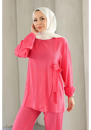 Bağlama Detaylı Takım Fuşya Fuşya