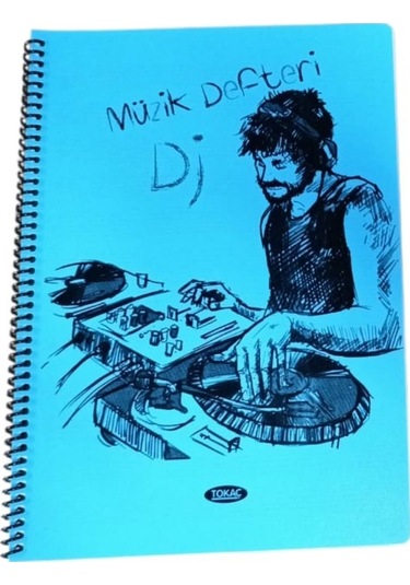 Tokaç A4 Müzik Defteri Spiralli Pp Kapak 40 Yp-turkuaz Dj