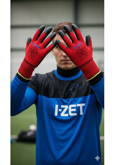 I-zet Inp05 Zebra No:10 Polyester Örme Nitril Eldiven 288 Adet