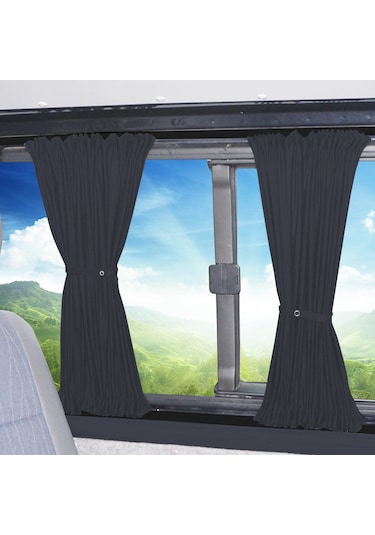 Pandami Citroen Berlingo 2.nesil 2008-2018 Uyumlu Füme Raylı Oto Perde Takımı