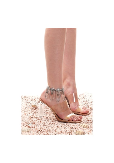 Labalaba Kadın Antik Gümüş Kaplama Zincirli Model Etnik Motifli Halhal Gümüş