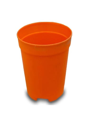 Avantajlı Katı Plastik Sukulent Saksısı 20 Adet Turuncu 5.5 Cm