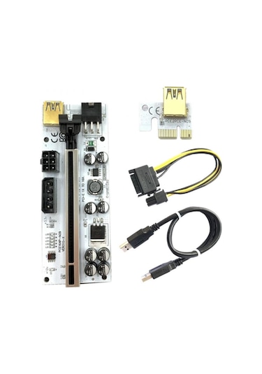 Zauss Riser V010-X 8 Kapasitörlü Yükseltici PCI-E X1 to X16 Mining