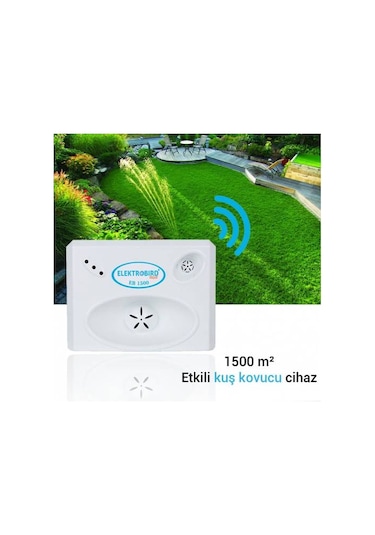 Repel EB1500 Sonic Ultrasonic Kuş Kovucu Cihaz 1500 M² Etkili 2'li