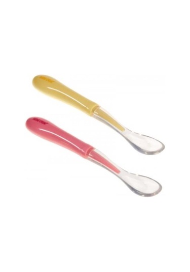 Bebedor 8554 Silikon Kaşık 2 Li Pembe Sarı Pembe - Sarı