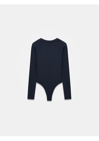Dilvin 32695 Uzun Kollu Bodysuit-k.lacivert