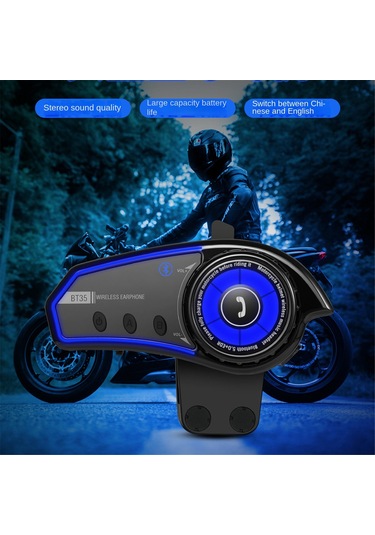 Yifomall Motorsiklet Kask Kulaklığı: Bluetooth 5.0, 800ma Pil, Su Geçirmez, Çok Renkli Işık, Ses Kontrolü