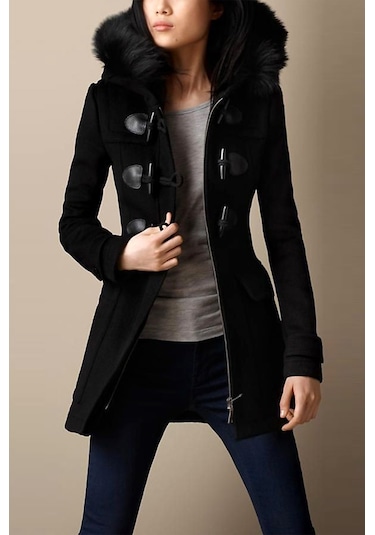 Günlük Kışlık Kaşe Kaşmir Kadın Kaban 001