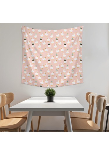 Noel Desenli 59x59 İnç Kare Duvar Halısı, Oturma Odası, Yatak Odası Ve Genç Odası İçin-a178