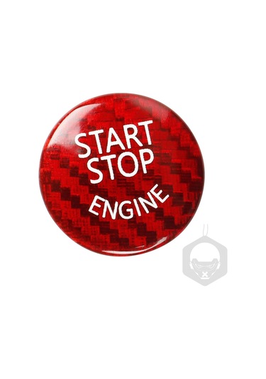 Monyee Bmw E Chassis Motor Başlatma Düğmesi - Kırmızı Karbon Fiber Kaplama, Dayanıklı, Kolay Kurulum, İç Dekorasyonu Geliştirir