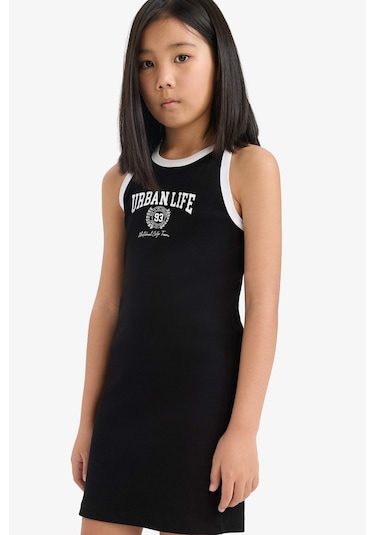 DeFacto Kız Çocuk Baskılı Fitilli Kaşkorse Kolsuz Yazlık Elbise B4491A825SMBK27 DeFacto Kız Çocuk Baskılı Fitilli Kaşkorse Kolsuz Yazlık Elbise B4491A825SMBK27