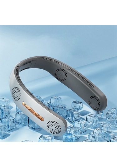 Güçlü Giyilebilir Şarj Edilebilir Fan, Kanatsız Soğutma Fanı 9149 Pembe