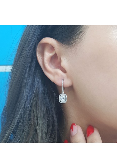 Lova 0,93 Karat Baget Pırlanta Küpe - 3030048