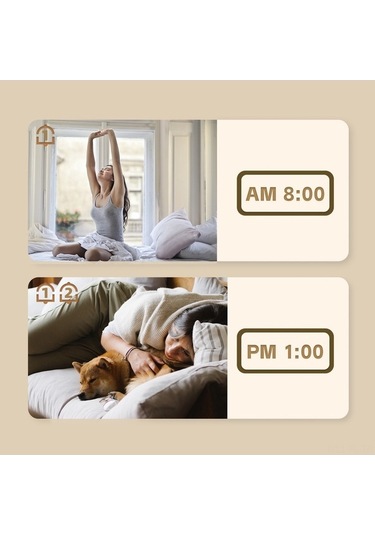 Ulzyvf Çift Alarmlı Led Dijital Saat - Sıcaklık/nem Göstergeli, Parlaklık Ayarlı, 12/24h Format, Şekerleme Fonksiyonlu, Küçük Boyutlu