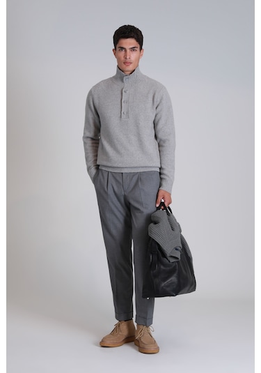 Lufian Erkek Bert Kazak 112090147 Açık Gri Açık Gri