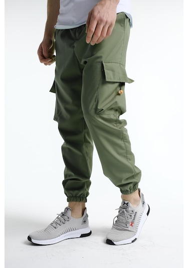 Oksit Destry Slim Fit Kort Paraşüt Kargo Cepli Erkek Eşofman Alt 001
