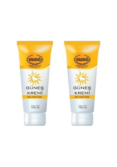 Ersağ Güneş Kremi SPF50 2 x 100 ML
