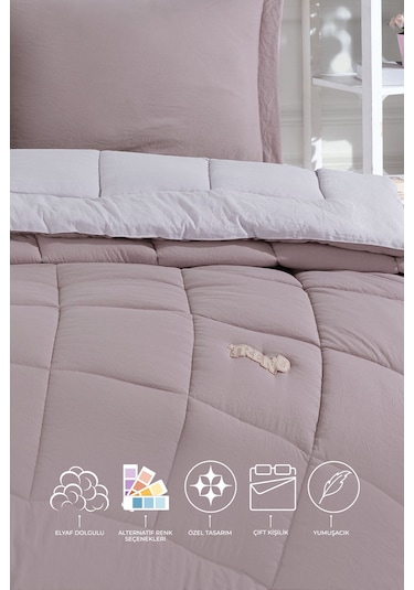 Elart Violet Comfort Uyku Seti Çift Kişilik Gülkurusu Gülkurusu