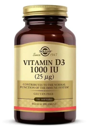 Solgar Vitamin D3 1000 Iu 100 Kapsül
