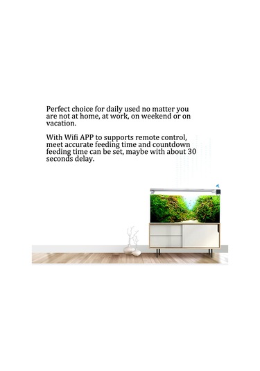Vkemall Akvaryum Otomatik Yemleyici - Wifi İle Uzaktan Kontrol, Zaman Ayarı Ve Geri Sayım Özelliği, Farklı Yem Tipleri İçin Uyumlu