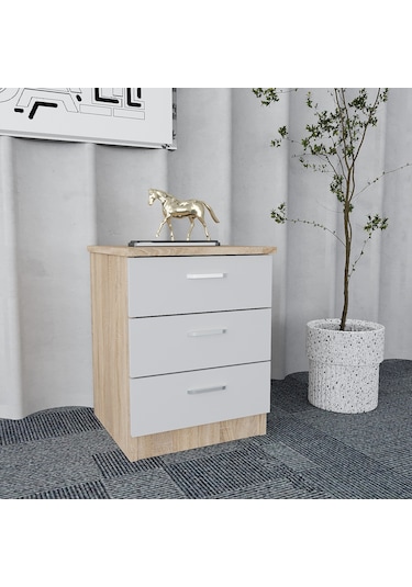 Plus 4'lü Ofis Takımı  Model 7 Meşe Beyaz