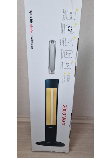 Dysis HTR-7404 UK Dikey 2000 W Infrared Uzaktan Kumandalı Isıtıcı