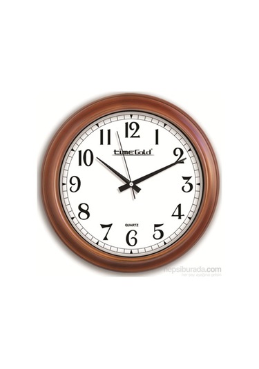 Time Gold Salon Ofis Duvar Saati Plastik 35 Cm (150340931) Altın