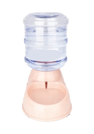 Soulader Otomatik Su Ve Mama Kabı Büyük Kapasiteli Evcil Hayvan Besleyici Köpek Kedi İçme Suluk Yemek Kabı Pembe