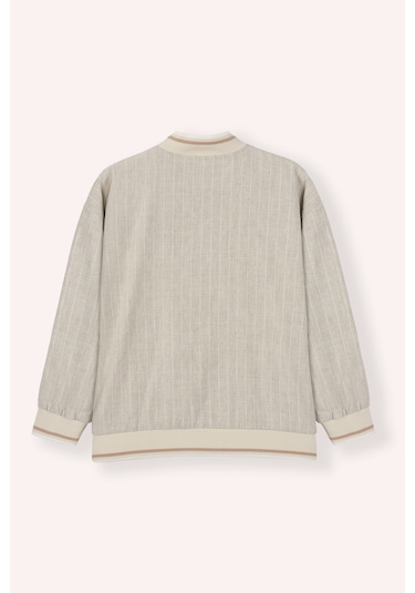 Panço Erkek Çocuk Çıtçıtlı Sweatshirt Bej