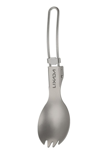 Pazly Katlama Özellikli Titan Kamp Bardağı & Çatal Kaşık Seti - Hafif, Dayanıklı Gümüş Gümüş