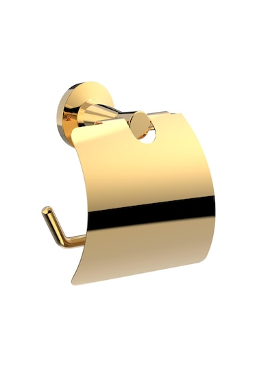Serel Purity Tuvalet Kağıtlığı Kapaklı Altın Görünümlü 140113008a
