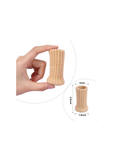 24 Adet - Sandalye Ayakları, Mobilya Ayakları İçin Haki Renkli Sandalye Çorabı, Kaymaz Pedler, 4"-7cm Çapındaki Sandalye Ayaklarına Uygundur Diğer