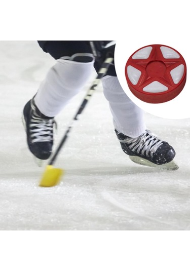 Homyl Buz Hokeyi Topu Açık Hava Yedek Oyun Sporları Kırmızı Kırmızı