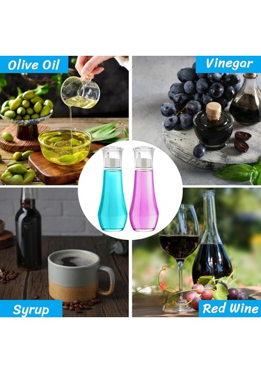 Dofolink 2'li Cam Çilek Suyu Dispenseri Seti - 260ml Kapasite, Şeffaf, Ev/banyo Kullanıma Uygun, Bpa Free, Dayanıklı Tasarım Diğer