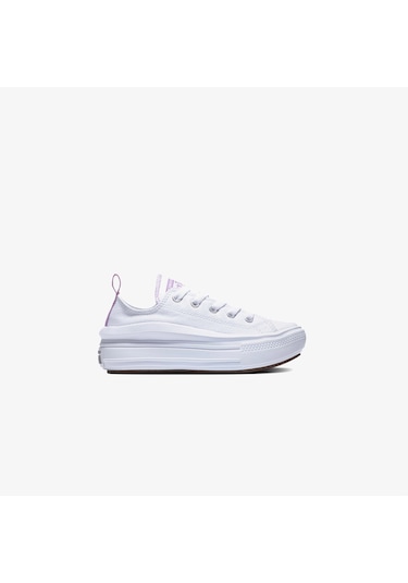 Converse Chuck Taylor All Star Move Canvas Platform Çocuk Beyaz Sneaker Düz 371528c Beyaz