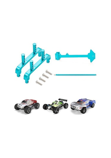 Besthome1 Wltoys 1/18 A959 A949 A969 A979 K929 Araç Yükseltme Seti: Gövde Direği + Orta Şaft + İkinci Kat Plakası Mavi
